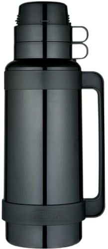 AMK® Mondial Flask 1.8 Litre Vacuum Hot Cold Tea Coffee Drink Travel Picnic Assorted Colours Drinks Twist & Pour Stopper Glass Lined
