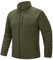 33,000ft Herren Fleecejacke Stehkragen Warm Jacke Männer Leichte Strickjacke Übergangsjacke Outdoor Sweatjacke für Wandern Laufen Freizeit Olivgrün M