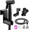 Schwarz Bidet Handbrause Set, Toilette Bad Bidet Aufsatz Waschen Duschkopf mit G1/2 Ventil und eine G3/8 Toilette Adapte, Bidet Armaturen für WC, Persönliche Hygiene&Windelreinigung