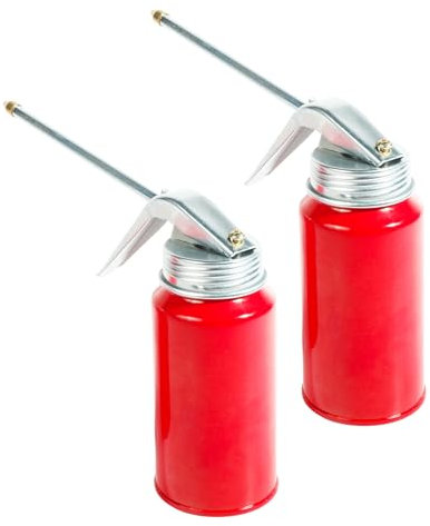 UBOG 2PCS Oil Can,Pump Oil Can,Car Accessories,Metal Pump Oil Can,Pump Oil Sprayer,200ML Oil Squirt Can,Manual Pump Oiler With Nozzle,Gun Oil Spray Can for Auto Motorcycles Applications
