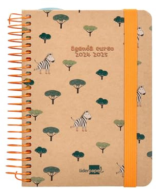 Liderpapel Schülerkalender, Jahr 24-25, klassisch, Zebra, Tagesansicht, DIN A6