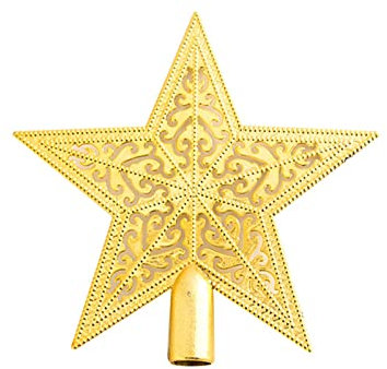 Mini Star Tree Topper Gold Small Christmas Tree Topper Metal Xmas Small Star for Top of Christmas Tree Decorations