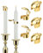 5Pcs Automatischer Kerzenlöscher Gold Automatischer schwedischer Kerzenlöscher, Taper Automatischer Kerzenlöscher, Kerzenpflegeset Kerzen-Werkzeuge, sicheres Auslösen der Flamme, Schmelzstopper