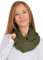 Weicher und leichter Damen Loop Schal Uni Farben Rundschal Ganzjahres Schal Schlauchschal Accessoires - Carina (Dark Khaki P14)
