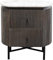 Kare Design Kommode Glenn, Schwarz/Braun, Nachttisch, Ablage, Mango Massivholz, Marmor Deckplatte, Stahlgestell, Schlafzimmer, 55x50x35 cm (H/B/T)
