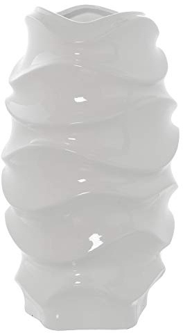 JARRÓN CERÁMICA 40CM BLANCO BRILLO °23X40CM