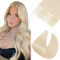 Benehair Tape in Extensions Echthaar, 20Pcs 40g Invisible Tapes in Extensions Echt Haar, Remy Tape Haarverlängerungen Menschliches Haar, Seidig Gerade Echthaar Extension Tapes, 30CM Platinblond