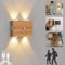 VOMI Akku Wandleuchte mit Bewegungsmelder, 4W Innen LED Wandlampe Ohne Stromanschluss Wireless Wall Light mit 4000mAh Batterie Up Down Leuchte Magnetische Wandbeleuchtung für Schlafzimmer