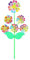 YiNLuax 6 Rad Cartoon Windmühle Spielzeug Whirligig Spinner Windrad Hof Garten