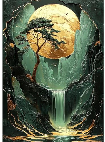 GHHKUD Landschaften Diamond Painting für Erwachsene, 5D DIY Diamant Painting Bilder für Erwachsene Anfänger, Diamond Art Painting Set, Full Drill Diamant Malerei für Dekoration 30x40 cm