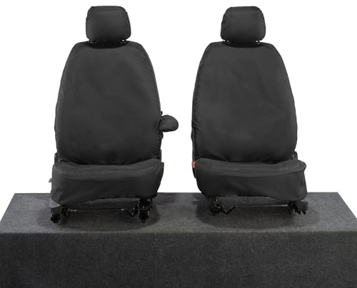 To Fit Fiat Fiorino Seat Covers 2008 On Front Set | Waterproof & Heavy Duty, Airbag Compatible, Easy To Fit - Tailored Driver & Passenger Black