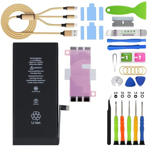 H&LYCYJ Batterie pour iPhone 11 | 3110mAh Kit d'outils pour porter，remplacer la batterie，Lithium-polymère，pour modèles:A2221 A2111 A2223