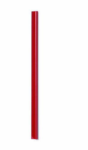 Durable 293103 Baguette pour Reliure Manuelle 6 mm Capacité 60 Feuilles Rouge Lot de 50