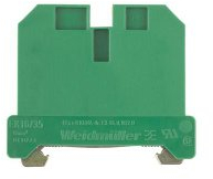 Weidmüller 0190160000 EK 16/35 Erdungsklemme, Nennquerschnitt 16 mm², Flansch-Schraube, Grün/Gelb, 50 Stück