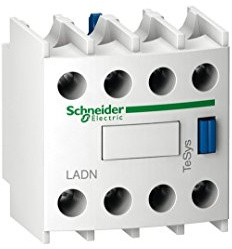 Schneider Electric, Auxiliary contact block, TeSys D, 1NO + 3NC, front mounting, screw clamp terminals, LADN13