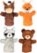 goki 51803 - Handpuppen Tiere Arino, Funu, Wassti und Baru, 4 Handpuppen im Set