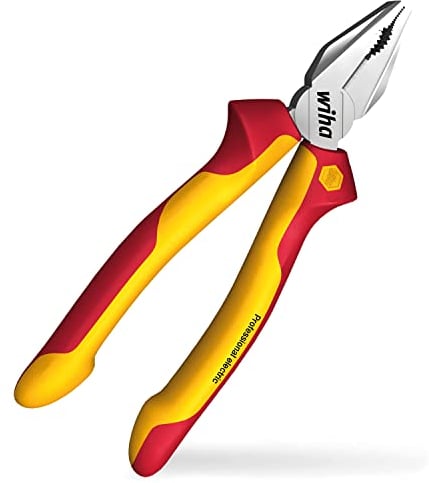 Wiha 27418 - Pinze universali Professional elettrico con Giunto dinamico e OptiGrip Z 01 0 06 180 mm SB Professional elettrico Cod. Z01018006SB, Nero