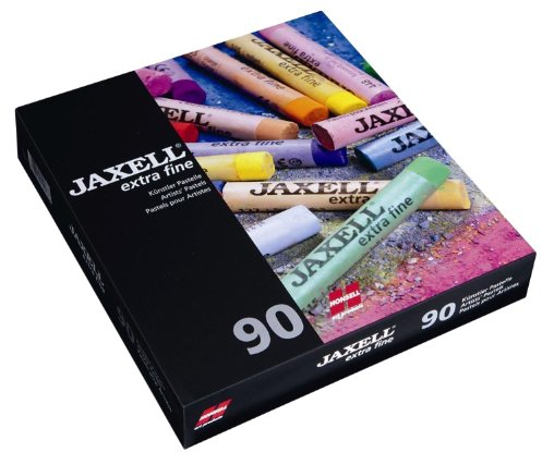Honsell 46090 - Jaxell extra fine Künstlerpastelle, 90er Set im Kartonetui, weicher Farbabstrich, hohe Farbbrillanz, für Künstler, Hobbymaler, Schule, Kunstunterricht und Ausbildung