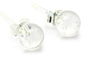 Budawi® Bergkristall Ohrstecker Kugel 6 mm 925er Silber Ohrringe Stecker