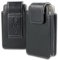 XiRRiX Leder Handy Gürteltasche für Seniorenhandy - Tasche kompatibel mit Doro 2414 5030 / artfone cs182 / Emporia Pure V25 Euphoria V50 / C151 / Nokia 105 2017/110 2019 - schwarz