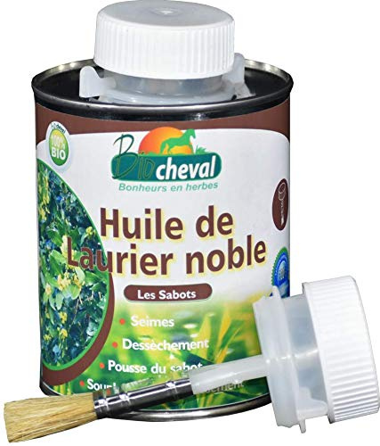 Huile de Laurier Bio - Agriculture Biologique - Soin du Sabot - Pousse et résistance de la Corne - Cheval, âne, Poney