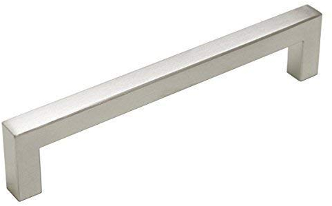 Gedotec Schrankgriff Küche Stangengriff eckig Möbelgriff Edelstahl matt gebürstet | Griff Profil 14 x 14 mm | 334 x 14 x 320 mm | Höhe 35 mm | 1 Stück - Design Schubladengriff mit M4 Möbel-Schrauben