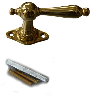 Graf von Gerlitzen Antik Messing Fenster Griff Griffe Fenstergriff Fenstergriffe Fensterolive Fensteroliven F60P