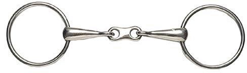 Korsteel Stainless Steel Thin Mouth French Link Loose Ring Snaffle Bit, 6