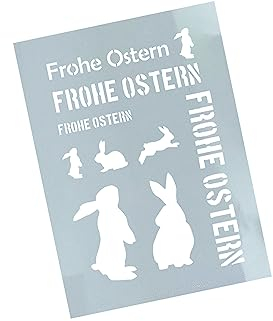 Schablone - WANDSCHABLONE M - Strukturschablone - Airbrushschablone - FROHE OSTERN - zAcheR-fineT
