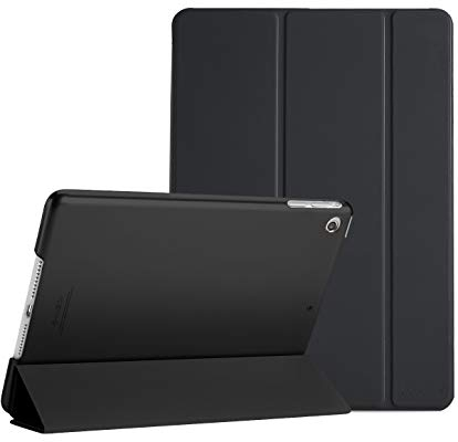 ProCase Funda para iPad Mini 1ª 1ª 3ª Generación, Carcasa Folio Ligera Delgada con Smart Cover Reverso Translúcido para 7,9 iPad Mini 1 Mini 2 Mini 3 –Negro