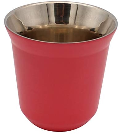 Dianoo Tasse À Café Tasses À Espresso En Acier Inoxydable Paroi Double Isolé Thermiquement Capsule Fuchsia