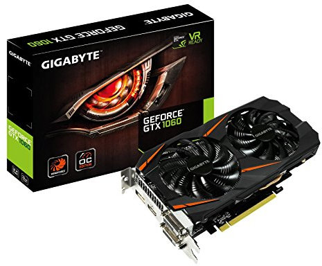 Gigabyte GeForce GTX 1060 Windforce OC 3GB GDDR5 Graphics Card (Renewed)