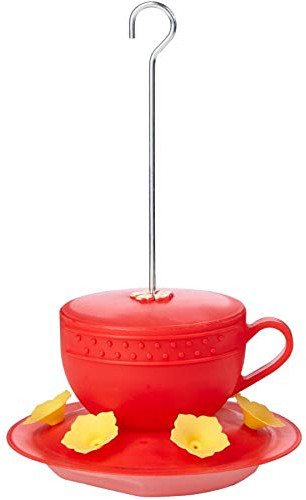 Heath Outdoor Products 22oz Red Tea Cup Hummingbird Feeder