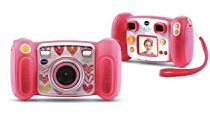 VTech - KidiZoom Smile Rose, Appareil Photo Numérique Enfant 7 en 1, Photos et Vidéos, Écran Couleur, Filtres, Cadres et Effets Rigolos, Cadeau Enfant de 3 Ans à 10 Ans - Contenu en Français