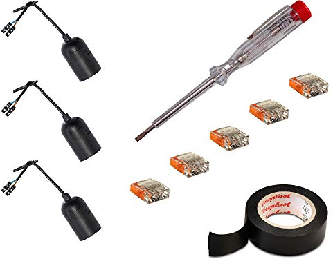 Renovierung-Set 10-tlg. (Spannungsprüfer/Phasenprüfer/Baufassung/Renovierfassung/Steckklemmen/Verbindungsklemmen/Isolierband)