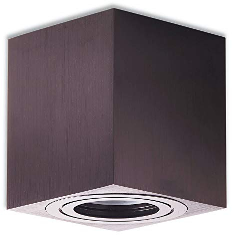 Trano LED Aufbauleuchte Aufbaustrahler GU10 230V schwarz 5 Watt warmweiß - Aufbau-spot IP44 für Bad/Außen als Deckenleuchte und Deckenstrahler - mit Leuchtmittel Strahler Aufbau-lampe