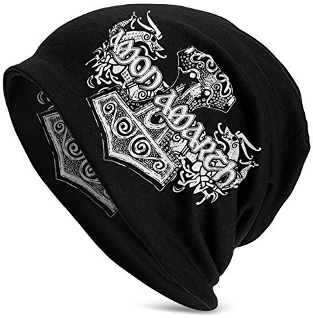 Hdadwy Amon Amarth Viking Horses Durable Unisex Erwachsene Knit Mützen Beanie Mütze Winter Warm Cap Schwarz