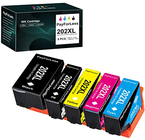 PayForLess 202XL Druckerpatronen für Epson XP 6000/6100 - 5er Pack