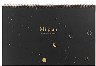 UO Organizador Semanal Planificador- Luna. Días sin numerar, 60 páginas, papel de calidad 90gr, 280x180mm