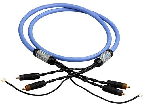 CUICUI EGG HiFi Audio RCA Phono Interconnect Line Silver Plated Turntable Vinyl LP Tonearm Cable with Ground Wire (2m / 6.6Ft)