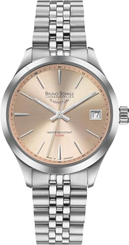 Bruno Soehnle Damenuhr Original NEU Turin II Small Damenuhr Silber Rosé Glasboden 34mm- 17-13226-542