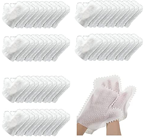 Home Disinfection Dust Removal Gloves Microfiber Dusting Gloves 50PC Non-woven Fish Scale Diposible Cleaning Gloves Duster for Car Truck Mirrors Lamp Baseboard