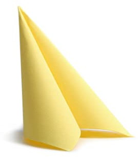 Alvotex Soft Point 50 Servietten, hochwertige Einwegserviette, 38x38 cm, Gelb