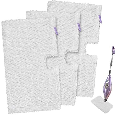 GFRED Steam Mop Replacement Pads for Shark Mops S3500 Series S3501 S3601 S3550 S3901 SE450 S3801CO S3601D S2901 S2902 Pocket Floor Cleaning Microfiber Reusable Pads,3 Pack