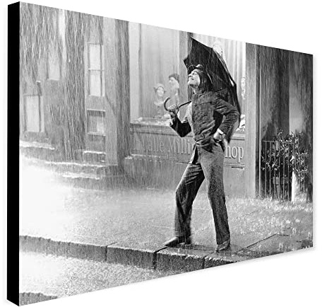Gene Kelly – Singin' in the Rain – Wandbild auf Leinwand, gerahmt, A4, 30 x 20 cm