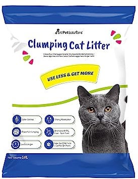 AllPetSolutions Low Dust Clumping Cat Litter 20L - Highly Absorbent, Odour Eliminating, Hygienic, Unscented Natural Bentonite Clay Cat Litter for All Kittens and Cat Breeds