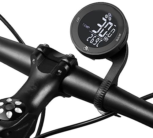 Dpofirs Fahrrad-Tachometer, Kabelloser Kilometerzähler für Fahrrad, Fahrradcomputer mit LCD-Display, Fahrradcomputer, Wasserdichter Fahrradcomputer, Kilometerzähler, Geschenke
