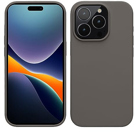 kwmobile Handyhülle für iPhone 15 Pro Max Hülle, für iPhone 15 Pro Max Case - Hülle Silikon - kabelloses Laden - Stone Dust