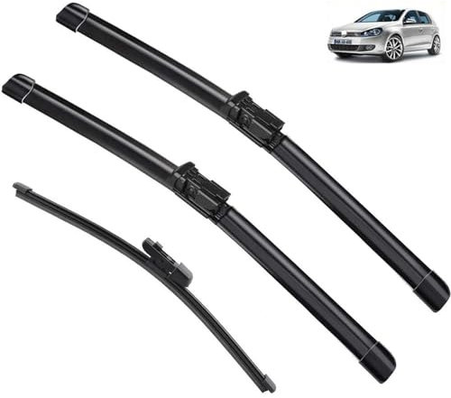 Juego compatible con VW Golf 6 Golf6 MK6 VI 2009-2012 5K limpiaparabrisas trasero delantero Wagon GTI R GTD parabrisas ventana 24+19+11 (Color : Front Rear, Size : RHD)