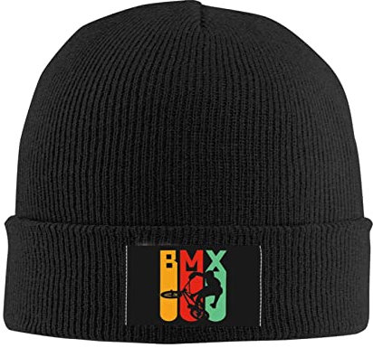 385 Beanie Mütze BMX Radfahren Elastisch Laufmütze Weich Damen Beanie Mütze Unisex Mütze, Für Motorradfahren, Herren, 56-62cm
